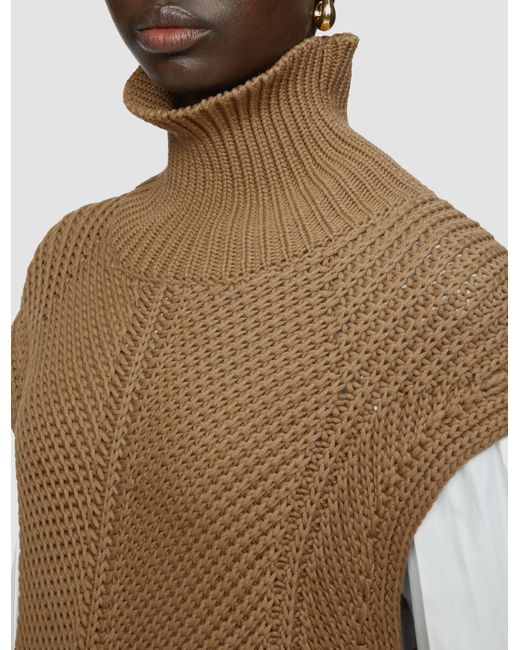Ensemble Chemise Et Gilet En Maille Joseph en coloris Natural