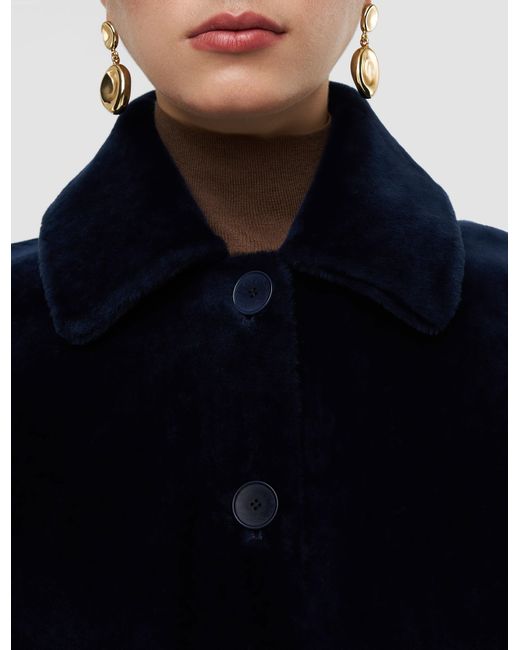 Joseph Blue Alloway Reversible Soft Shearling Jacket