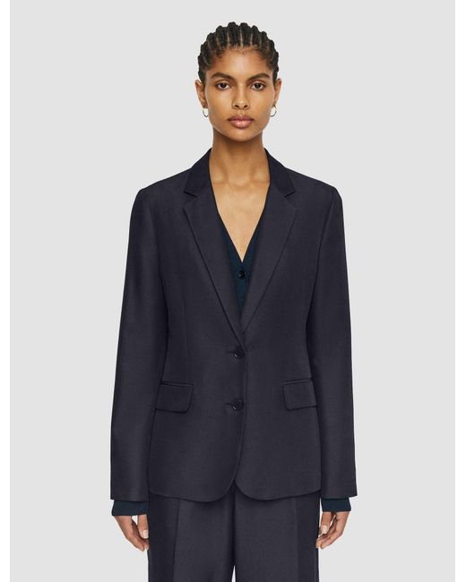Joseph Blue Soft Cotton Silk Belmore Jacket
