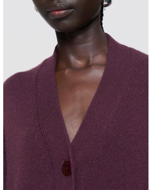 Joseph Purple Luxe Cashmere Cardigan
