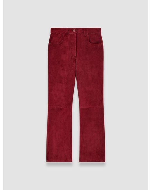 Joseph Red Duke Suede Stretch Trousers