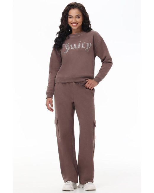 Juicy Couture Purple Big Bling Fleece Crewneck Pullover