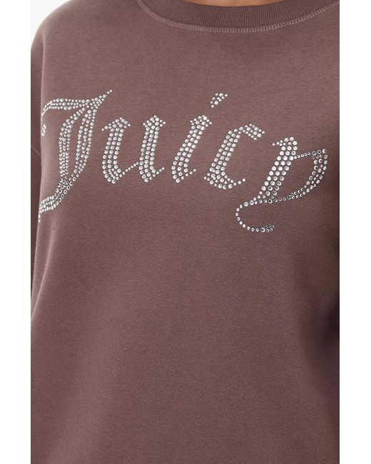 Juicy Couture Purple Big Bling Fleece Crewneck Pullover