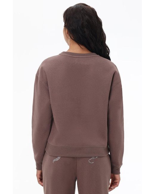 Juicy Couture Purple Big Bling Fleece Crewneck Pullover