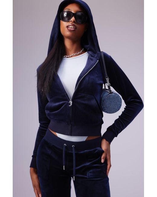 Juicy Couture Night Sky Blue Classic Velour Robertson Hoodie Lyst UK