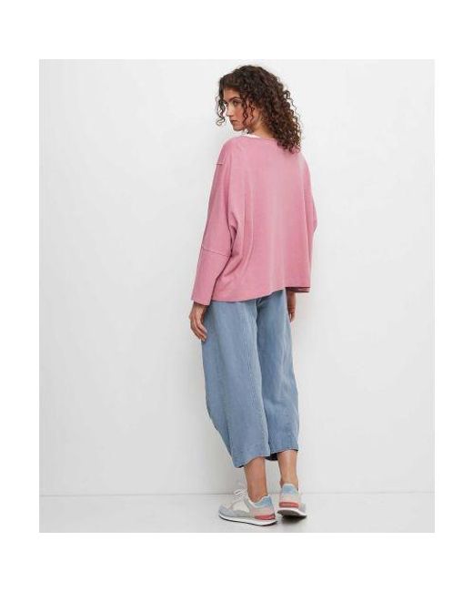 Oska Blue Linen Barrel Leg Trousers