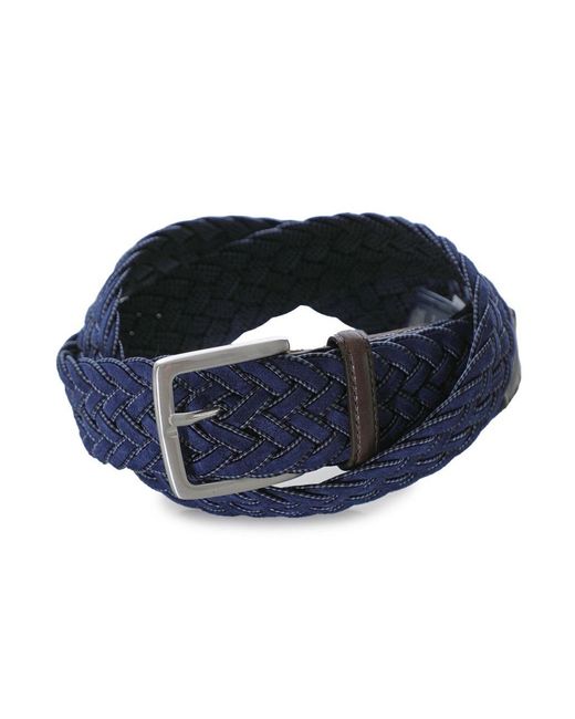 Hackett Blue Suede Braided Belt for men