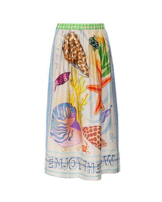 ME 369 Multicolor Vanessa Midi Skirt