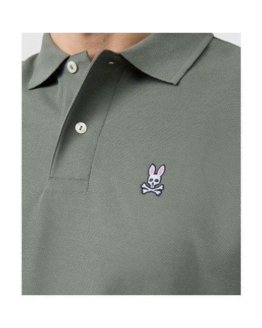Psycho Bunny Green Classic Polo Shirt for men