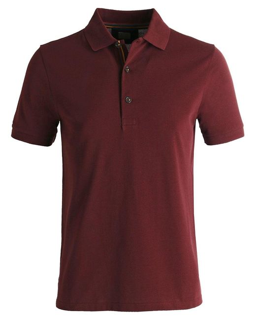 Paul Smith Red Cotton Pique Polo Shirt for men
