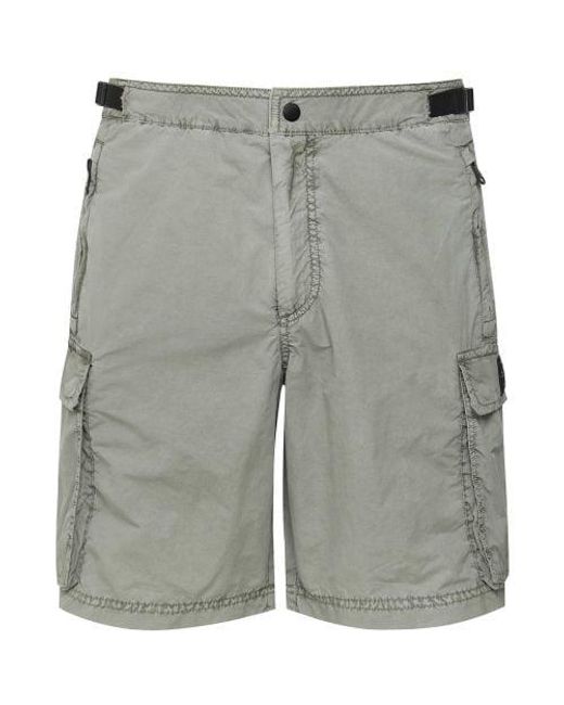 Ecoalf Gray Organic Cotton Aliste Cargo Shorts for men