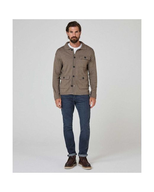 Oliver Sweeney Gray Three Pocket Brecon Cardigan for men