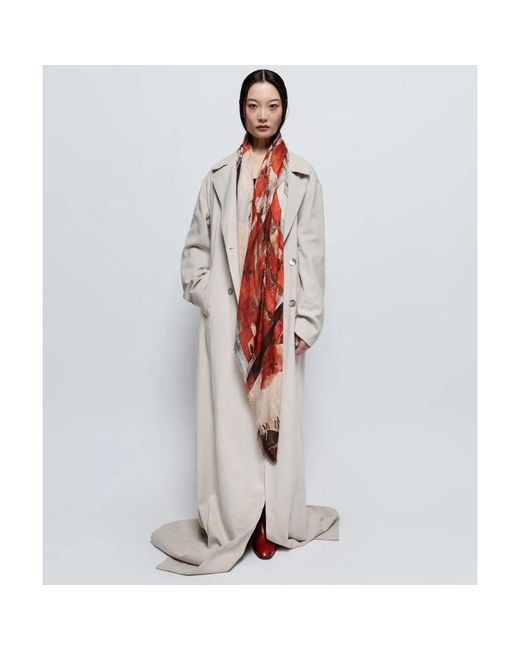 TALKING WALLS Metallic Ela Senso-ji Silk Scarf