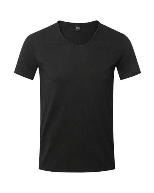 Replay Black V-neck T-shirt for men