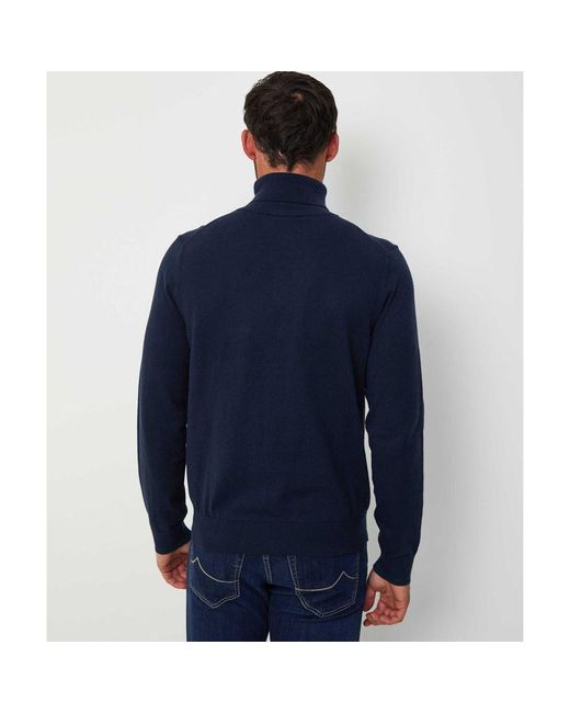 Paul Smith Blue Roll Neck Zebra Jumper for men