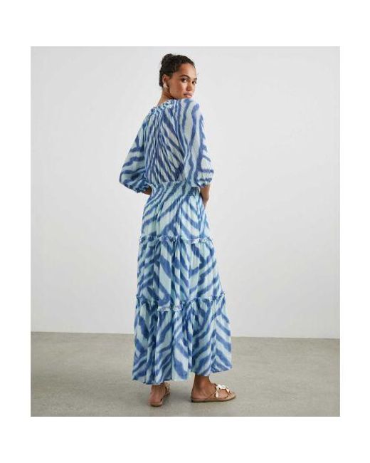 Rails Blue Caterine Striped Midi Dress