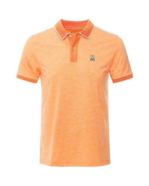 Psycho Bunny Orange Angola Sport Polo Shirt for men