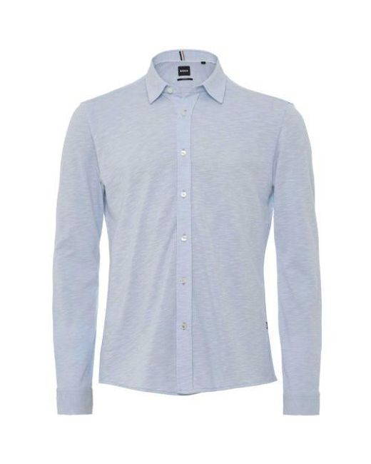 Boss Blue Slim Fit S-roan-kent Shirt for men