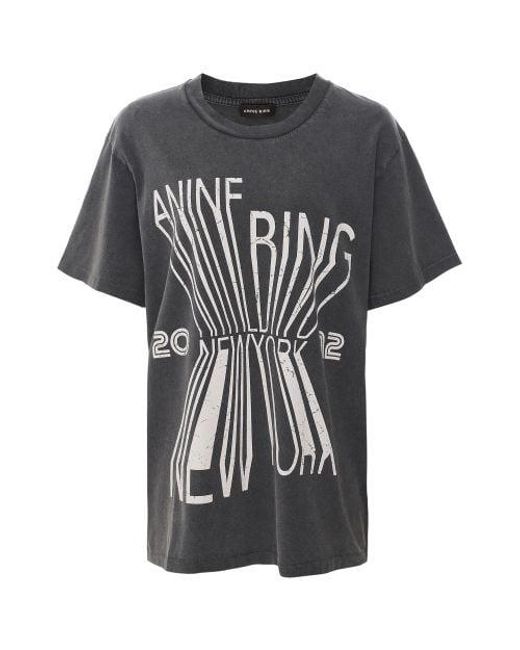 Anine Bing Black Colby New York T-shirt