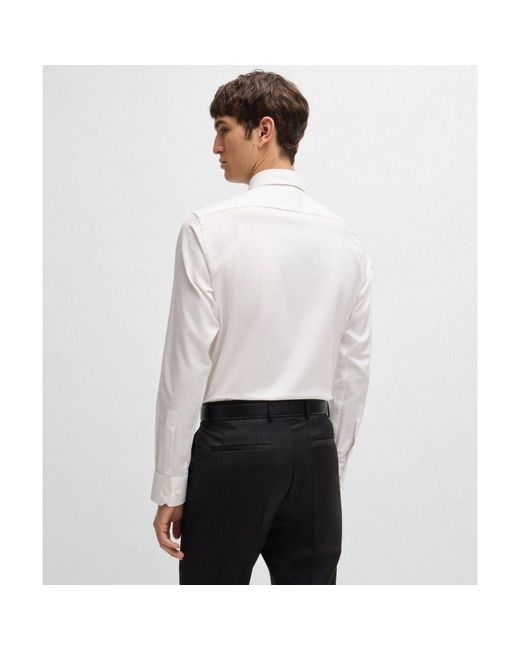 Boss White Regular Fit H-joe-spread Shirt for men