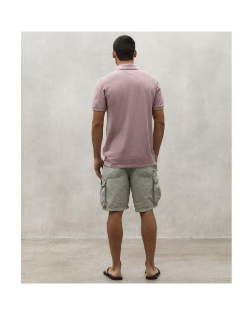 Ecoalf Pink Recycled Cotton Tano Polo Shirt for men