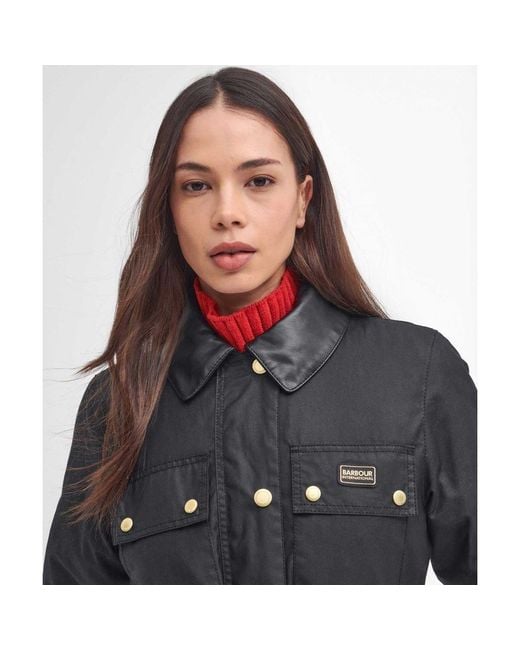 Barbour Black Milla Waxed Trench Coat