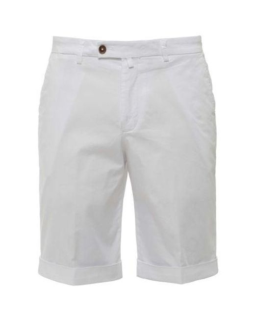 Briglia 1949 Gray Stretch Cotton Chino Shorts for men
