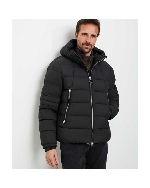 KRAKATAU Black Rook Short Puffer Jacket for men