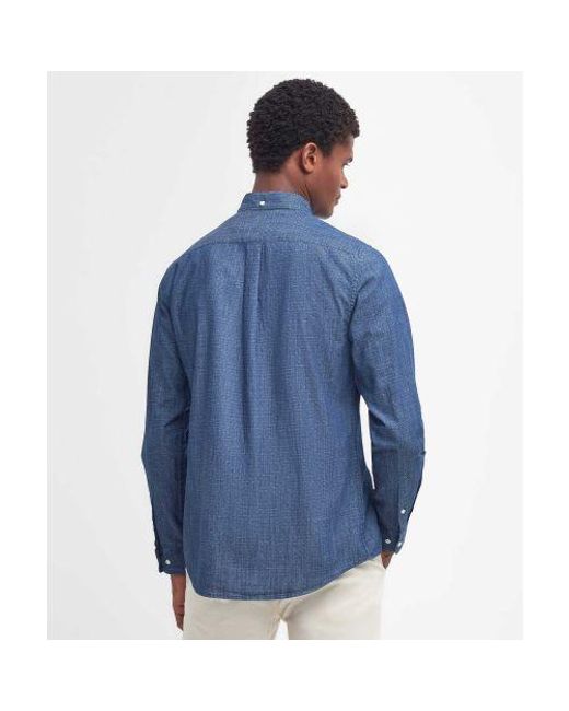 Barbour Blue Tailored Fit Bowley Shirt for men