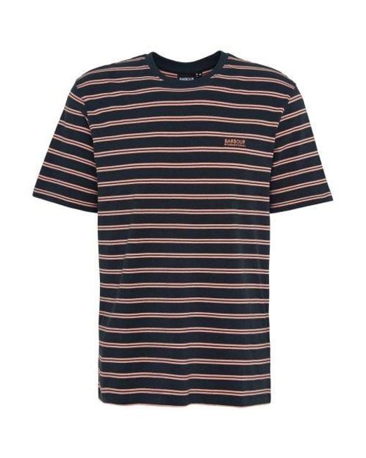 Barbour Black Striped Bernie T-shirt for men