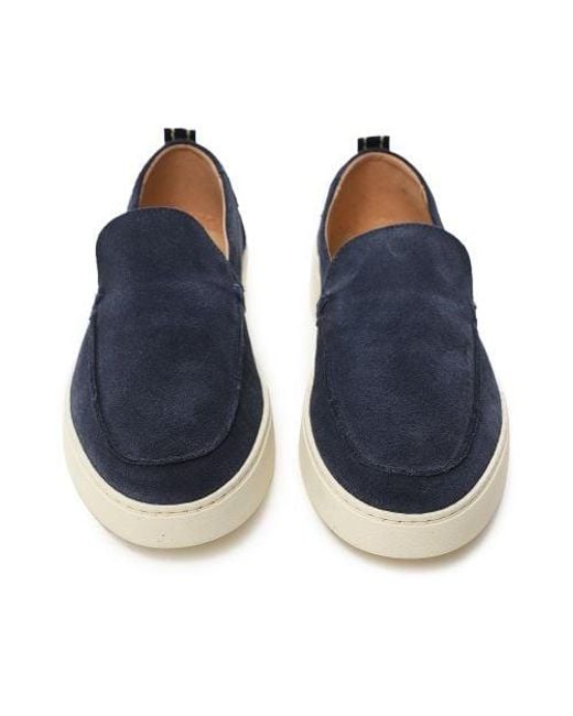 Replay Blue Suede Frank Loafers for men