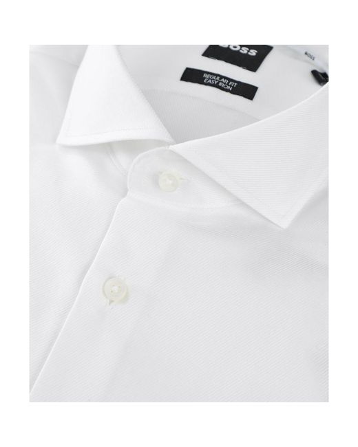 Boss White Regular Fit H-joe-spread Shirt for men