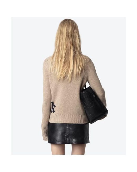 Zadig & Voltaire Brown Nalma Merino Wool Jumper