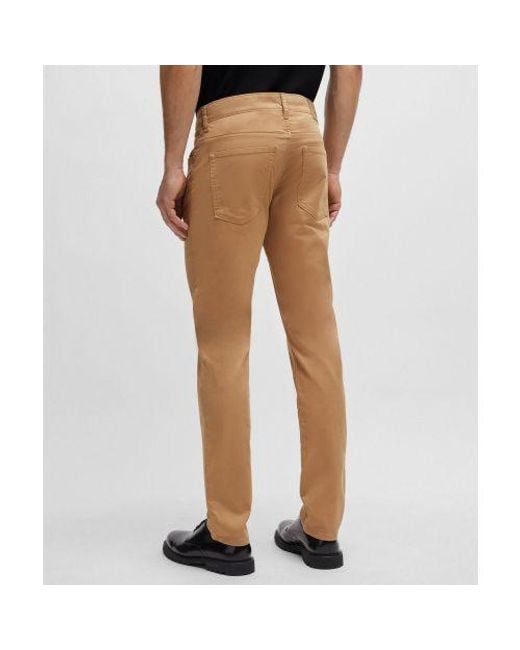 Boss Brown Slim Fit Delaware3-1-20 Jeans for men