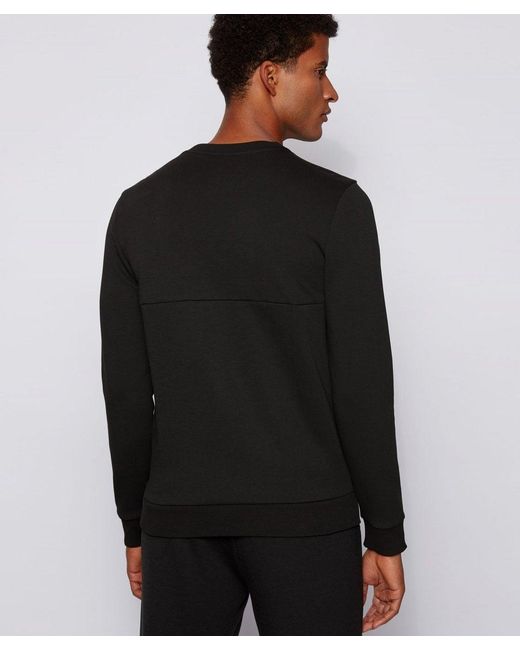 BOSS by Hugo Boss Cotton Slim Fit Salbo 1 Sweatshirt in Black for Men ...