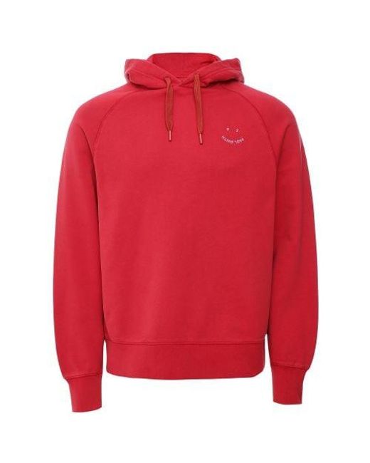 Paul Smith Red Happy Hoodie for men