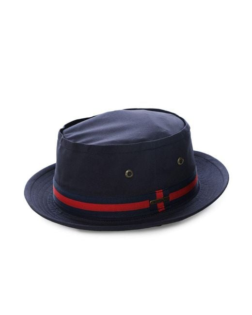 Stetson Blue Pork Pie Hat for men