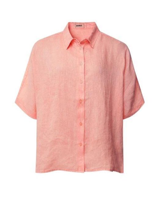 Ecoalf Pink Melania Linen Shirt