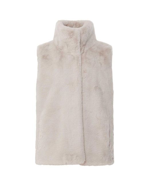 Rino & Pelle Natural Lison Short Faux-fur Waistcoat