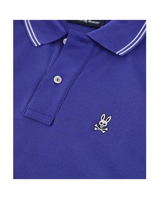 Psycho Bunny Blue Logan Polo Shirt for men