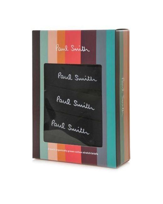 Paul Smith Black Briefs 3 Pack for men