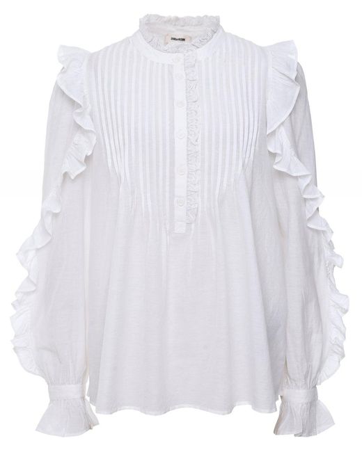 Zadig & Voltaire Timmy Cotton Shirt in White | Lyst