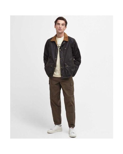 Barbour Black Waxed Utility Spey Jacket for men