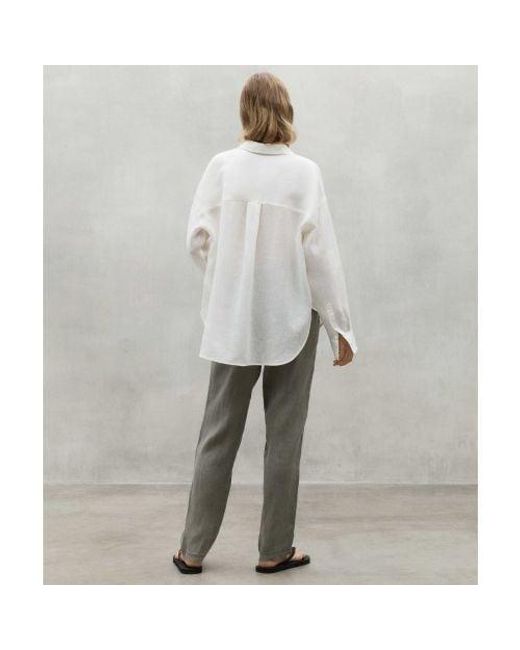Ecoalf White Daria Linen Shirt