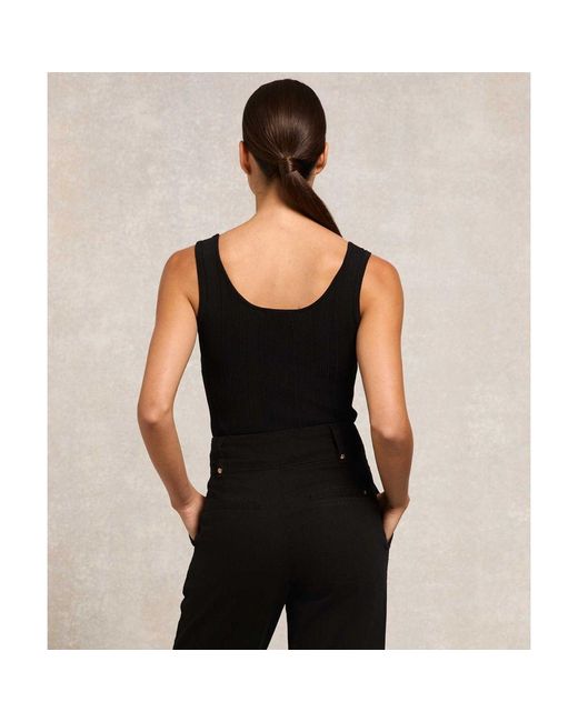 Holland Cooper Black Ruby Knitted Vest Top