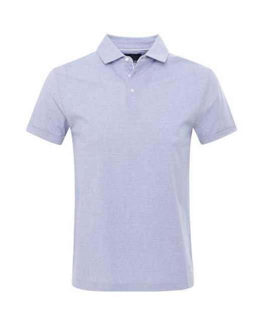 Hackett Blue Mercerised Polo Shirt for men