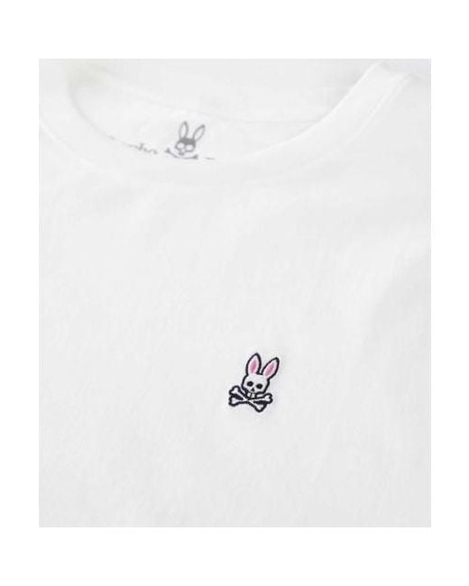 Psycho Bunny White Classic Crew T-shirt for men