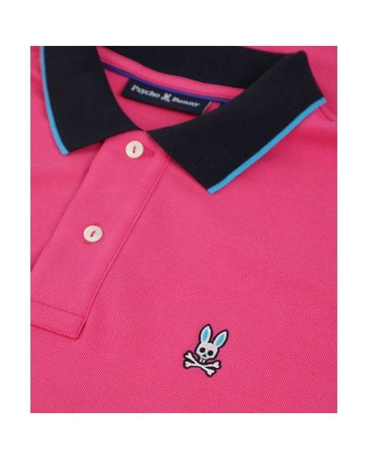 Psycho Bunny Pink Troy Polo Shirt for men