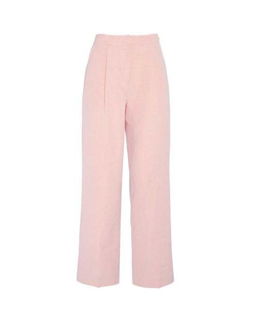 Barbour Pink Linen Vivienne Trousers
