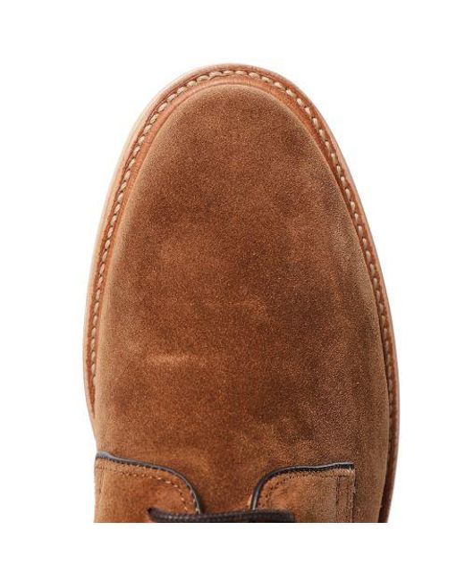 Oliver Sweeney Brown Suede Clipstone Derby Shoes for men